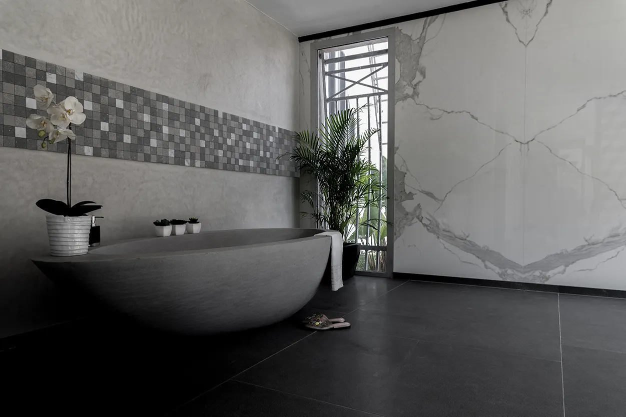 Basalte Gris Brossé - vue détaillée