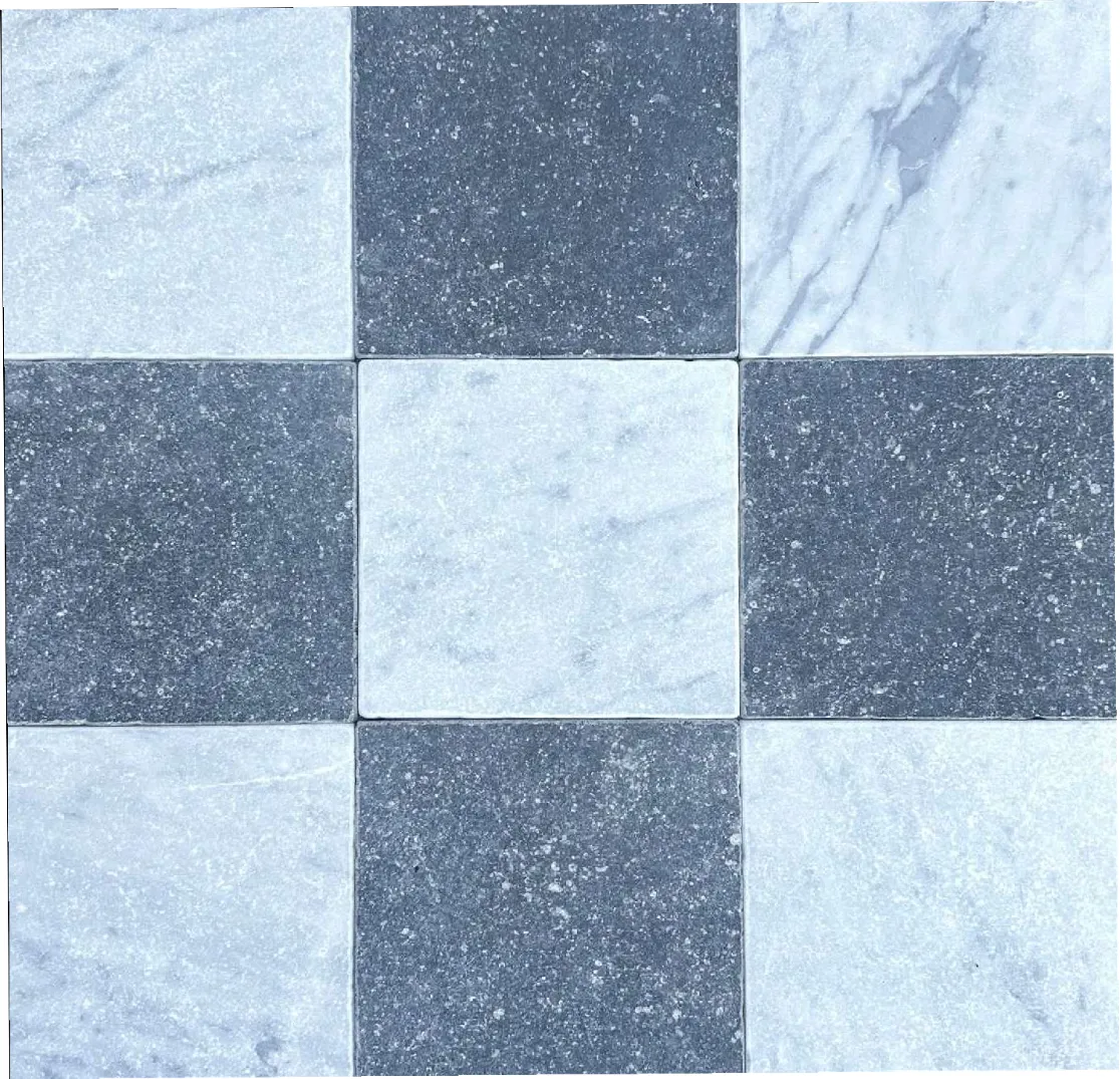 Pierre Bleue + Marbre Carrare Composition Napoléon